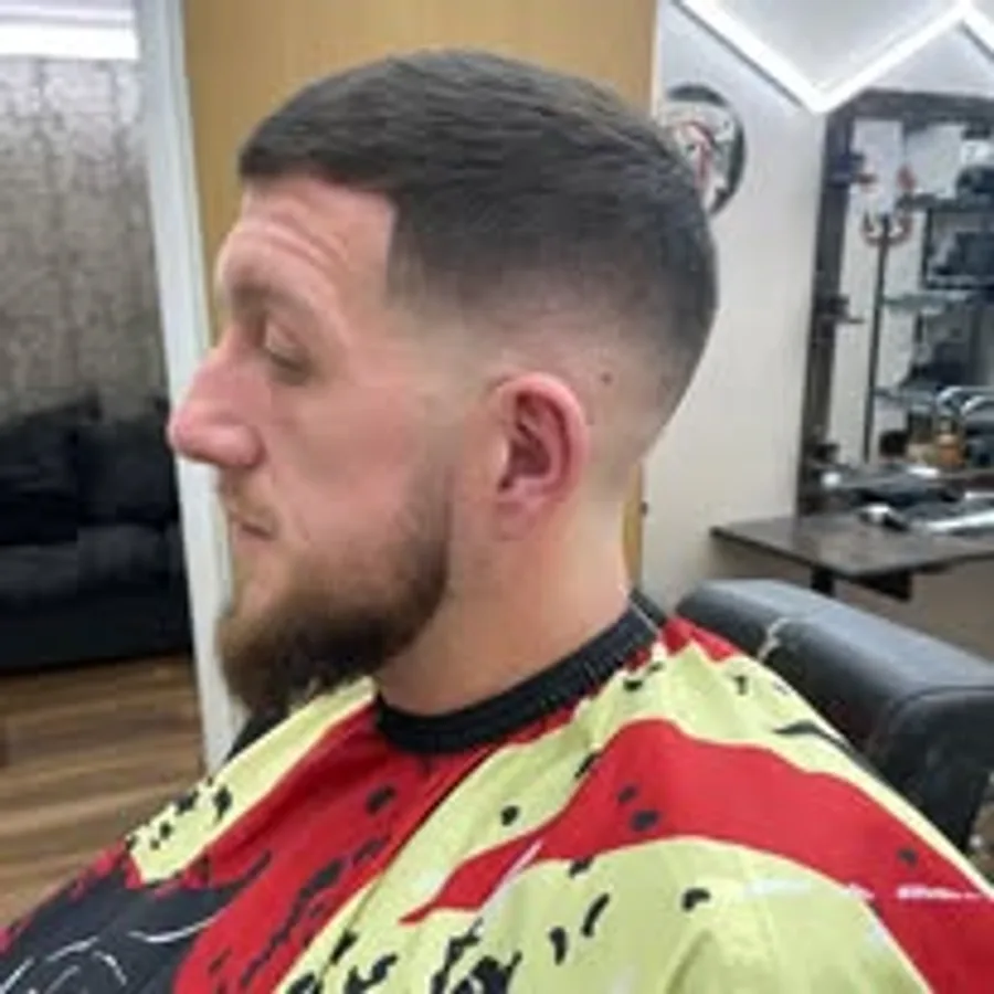 Skin fade with beard trim
